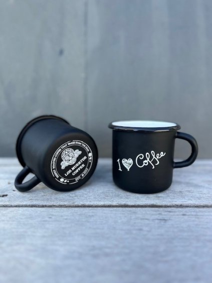 Enamel Los Muertos cup black