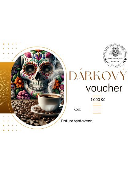 Brown and Yellow Minimalist Coffee Shop Voucher Gift Certificate