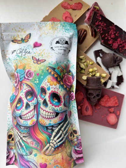 Coffee and broken chocolate