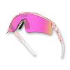 losreyes prime galaxy venus wraparound shield sunglasses hero angle pink lens clear frame