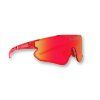 losreyes elevate cherry sports sunglasses red shield lens clear frame uv400 wraparound athletic