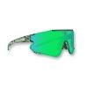 losreyes elevate cactus sports sunglasses green mirrored shield clear frame wraparound uv400 protection