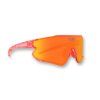losreyes elevate peach sports sunglasses orange translucent frame mirrored shield lens uv400 wraparound fit