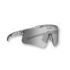 losreyes prime galaxy moon silver sports sunglasses mirrored wraparound shield lens clear frame uv400 athletic performance