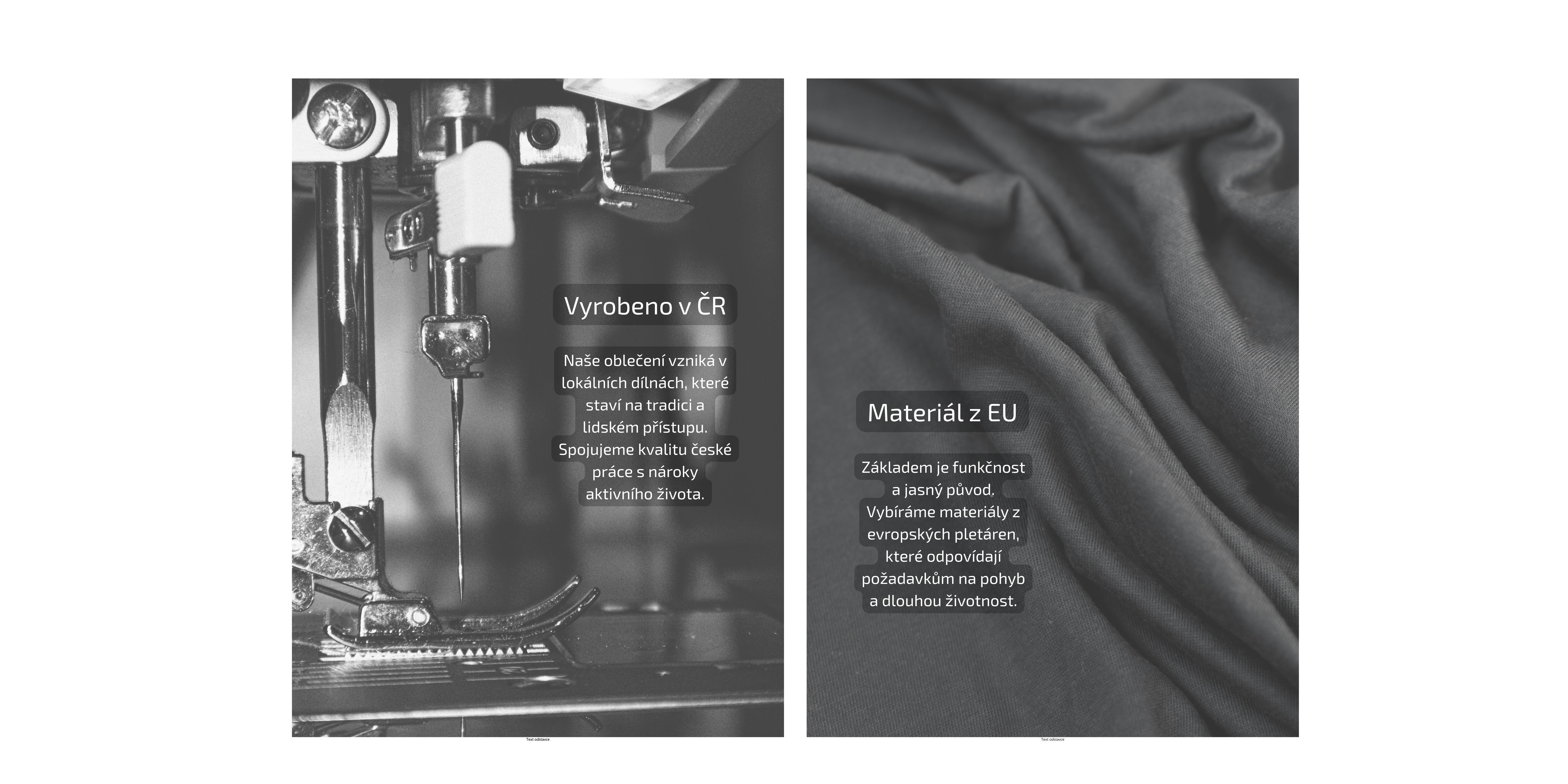 Vyrobeno v ČR + Materiál z EU