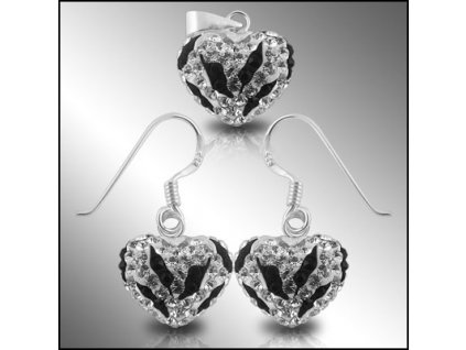 SE1020 set strieborny swarovski kristaly