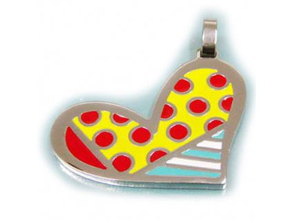 PV3233OC farebne srdce privesok z chirurgickej ocele