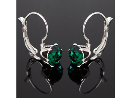 NA3892SWOC emerald swarovski nausnice zelene