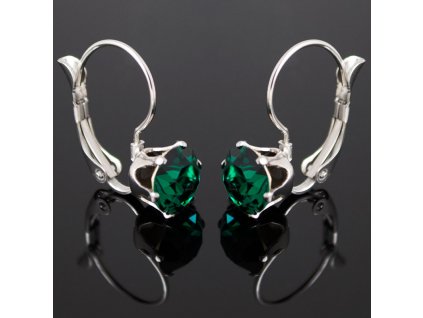 NA3892SWOC emerald swarovski nausnice zelene