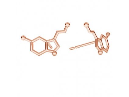 NA9851GSS serotonin ruzove zlato nausnice