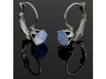 NA3982SWOC damske swarovski ocelove nausnice blue opal