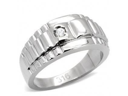 PR6039ZOC pansky ocelovy prsten so zirkonom