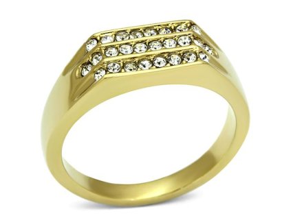 PR6160SWGOC - Pánsky prsteň so Swarovski krištálmi