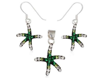 SE1167SWSS strieborny set swarovski