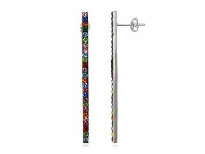 NA0452SWSS strieborne nausnice so swarovski kristalmi