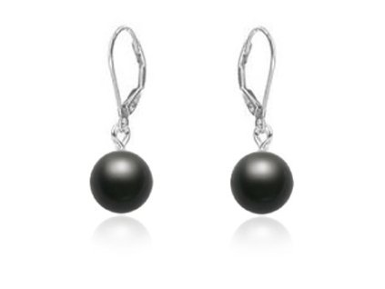 NA0613SWPOC nausnice ocelove swarovski perly cierne