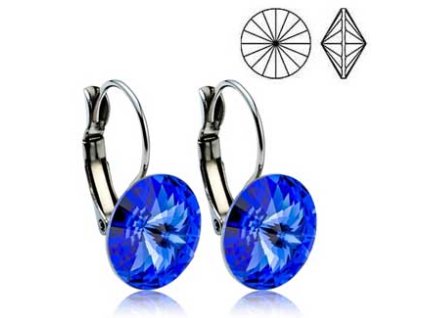 NA3677SWOC sapphire swarovski ocelove nausnice