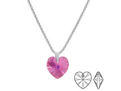 NH8099SWSS strieborny nahrdelnik swarovski srdiecko
