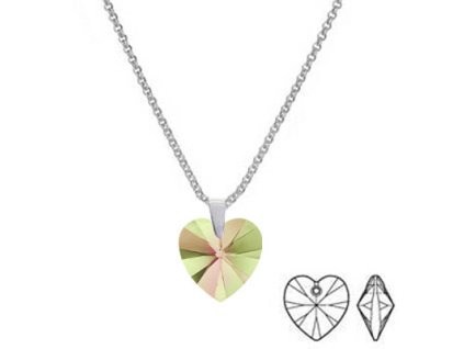 NH8105SWSS strieborny nahrdelnik srdiecko swarovski