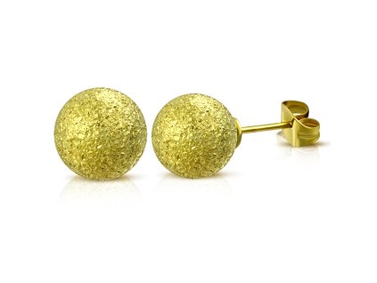 NA3752GOC matne gulky ocelove nausnice pozlatene