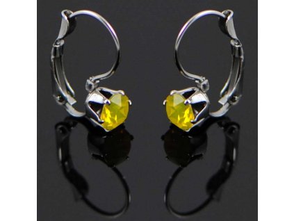 NA3781SWOC zlte nausnice ocelove swarovski