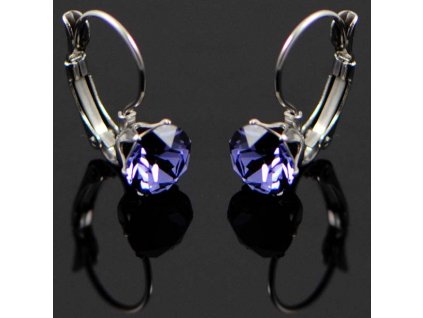 NA3790SWOC tanzanite swarovski fialove nausnice damske