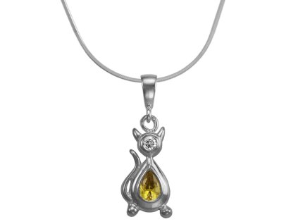 NH8153SWSS macicka strieborny nahrdelnik swarovski
