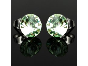 NA3916SWOC nausnice ocelove swarovski zelene chrysolite