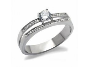 PR1337ZOC jemny prsten z ocele zirkony