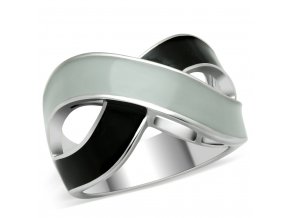 PR6088OC sivo cierny prsten z ocele