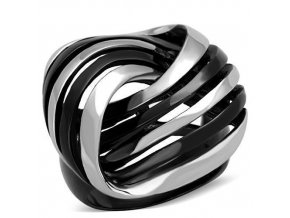 PR6385OC ocelovy prsten cierny