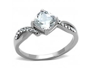 PR6389ZOC ocelovy prsten so zirkonmi