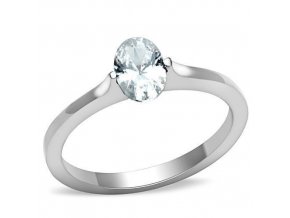 PR6390ZOC ocelovy prsten so zirkonom