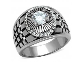 PR6405ZOC pansky prsten z chirurgickej ocele so zirkonmi