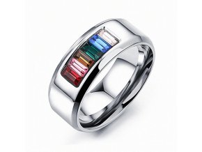 PR8136ZOC damsky ocelovy prsten farebny