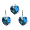 SE1057SWSS swarovski strieborny set srdiecka bermuda blue