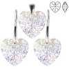 SE1249SWSS strieborny set swarovski srdiecka