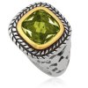 PR8152ZOC damsky ocelovy prsten zeleny