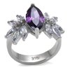PR1332ZOC prstenz chirurgickej ocele fialove zirkony