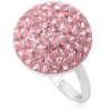 PR4435SWSS swarovski ruzovy prsten strieborny