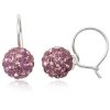 NA0465SWSS striebone nausnice so swarovski kristalmi fialove