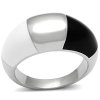 PR6471OC čierno - biely prsteň z chirurgickej ocele