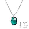 NH8125SWSS emerald swarovski strieborny nahrdelnik