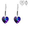 NA9660SWSS strieborne nausnice swarovski srdiecka heliotrope