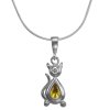 NH8153SWSS macicka strieborny nahrdelnik swarovski