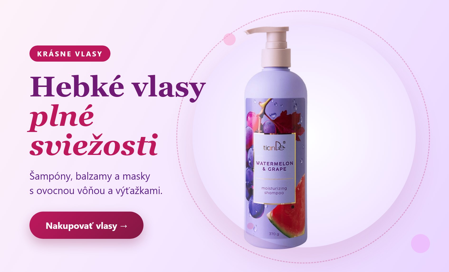 Hebké vlasy plné sviežosti – šampóny, balzamy a masky tianDe