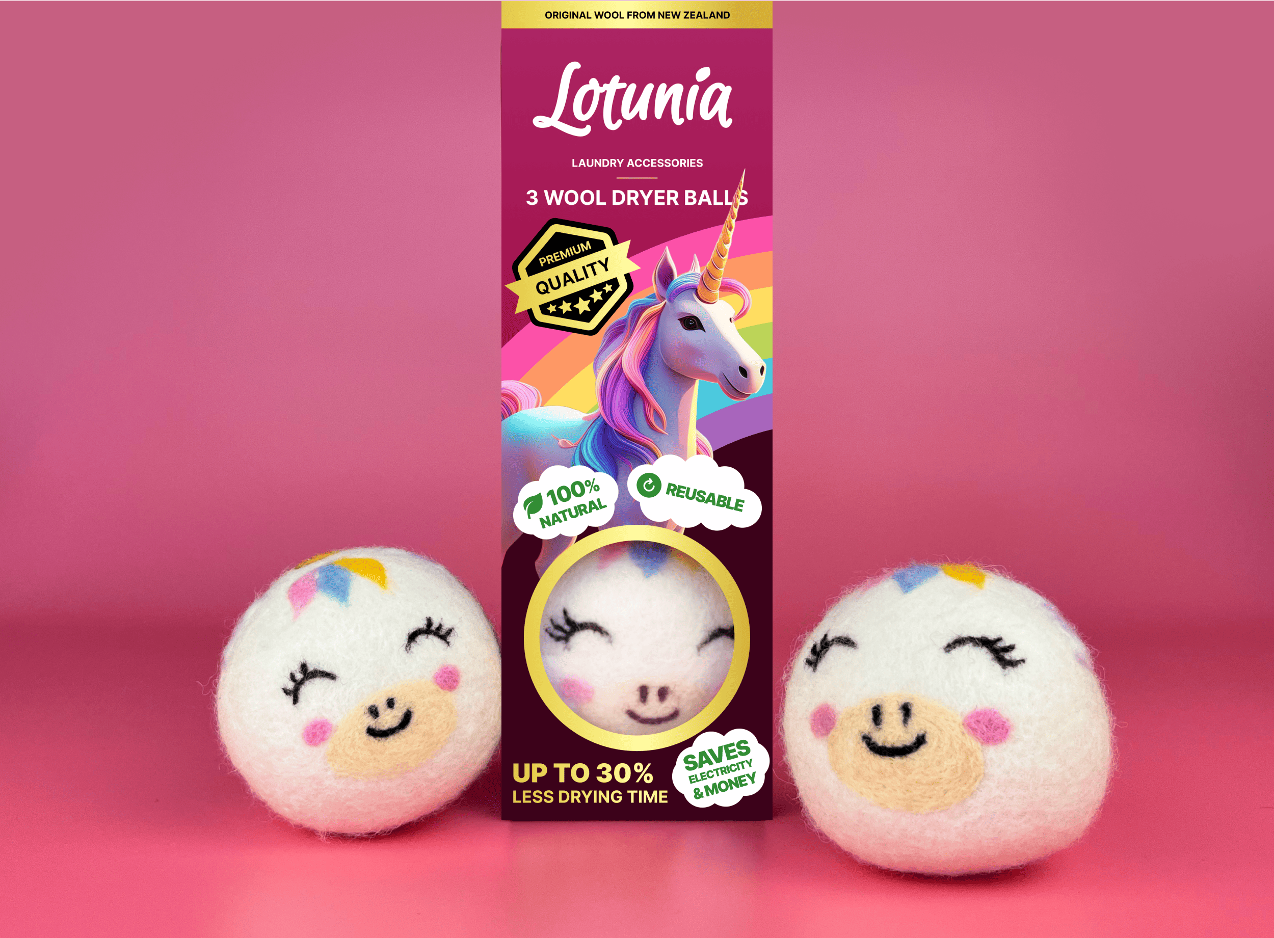 Máme pro vás čistě bílé přírodní koule do sušičky