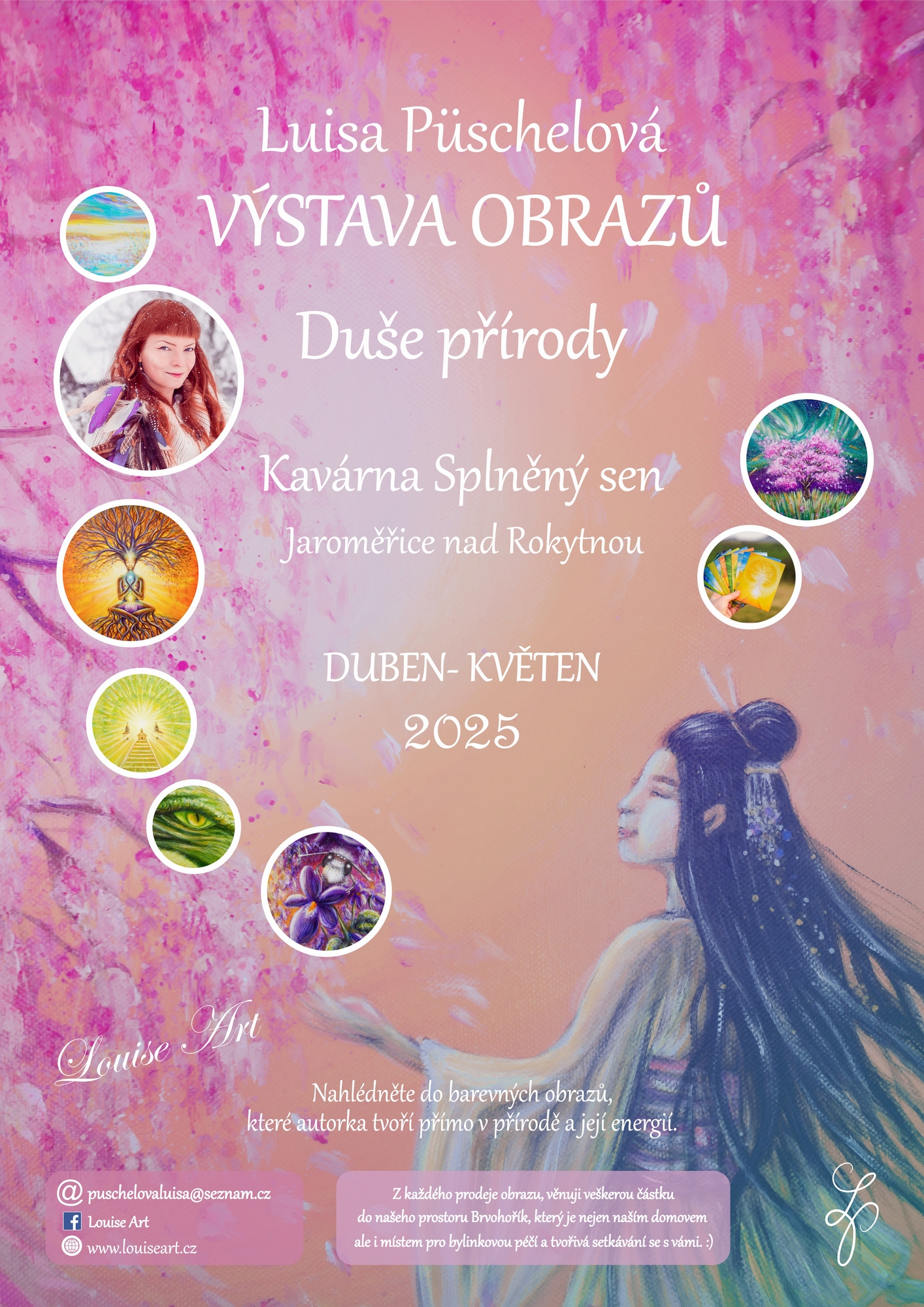 🌸POZVÁNKA NA MOU VÝSTAVU OBRAZŮ V KAVÁRNĚ SPLNĚNÝ SEN NA ZÁMKU V JAROMĚŘICÍCH NAD ROKYTNOU🌸
