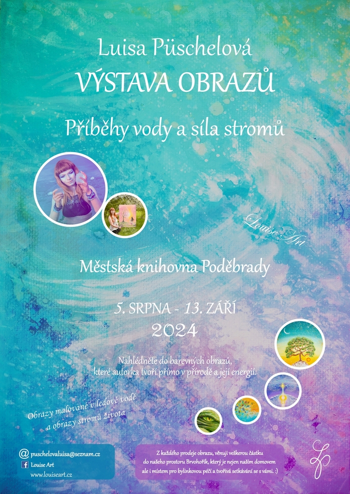 📚POZVÁNKA NA MOU VÝSTAVU OBRAZŮ V MĚSTSKÉ KNIHOVNĚ PODĚBRADY📚