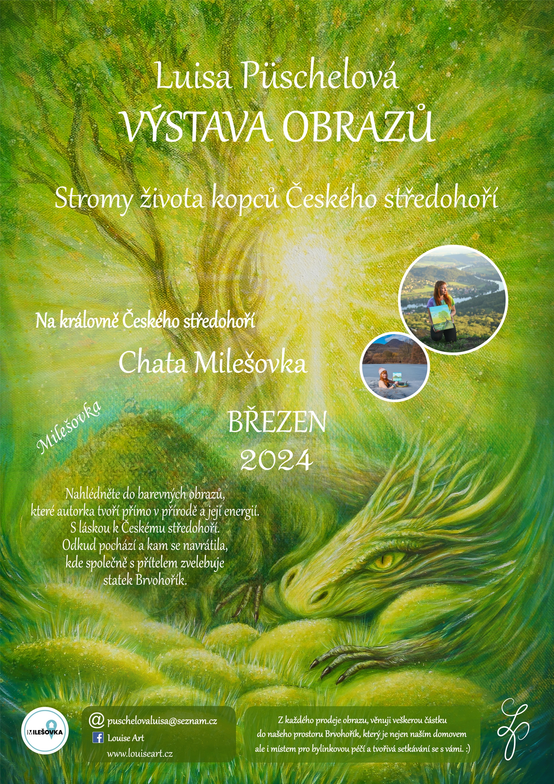 🌞POZVÁNKA NA MOU VÝSTAVU OBRAZŮ NA MILEŠOVCE🌞